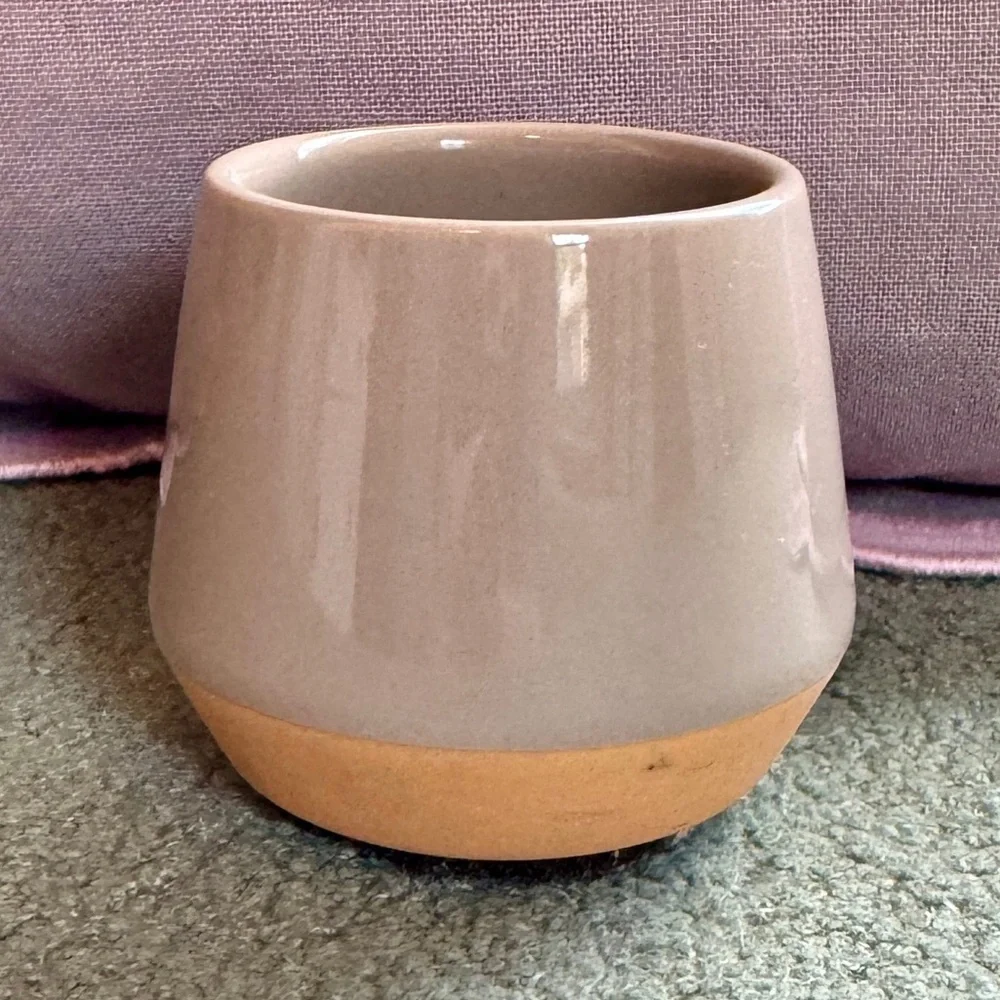 Two Toned Ceramic Mini Planter Pot